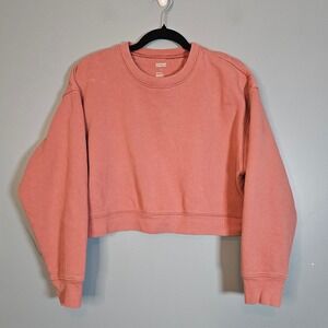 Girlfriend Collective Crewneck Sweatshirt Size M Mauve Recycled Cotton Blend